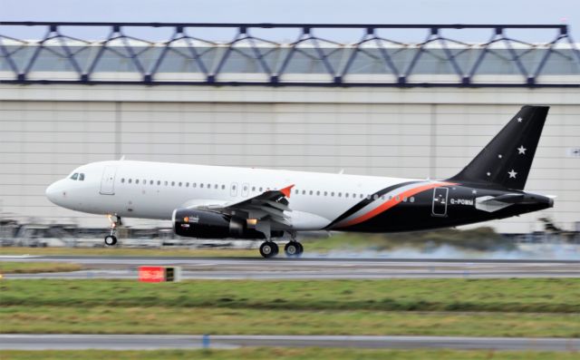 Airbus A320 (G-POWM) - titan airways a320-232 g-powm landing at shannon from stansted 17/11/20.