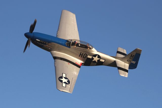 North American P-51 Mustang (NL51GY) - A North American TF-51 Mustang in a fly-by at Sonny Callahan Airport, Fairhope, AL, during the Classic Jet Aircraft Association 2020 Jet Blast - March 6, 2020. 