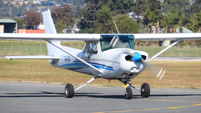Cessna 152 (VH-KKB) - VH-KKB Taxiing at Shellharbour after an arrival from Bankstown.