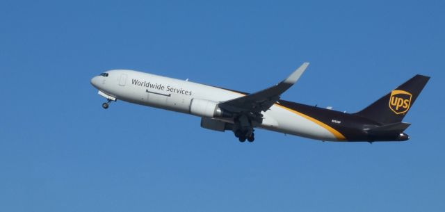 BOEING 767-300 (N352UP) - Shortly after departure is this 2012 United Parcel Service Boeing 767-34AF in the Winter of 2022.