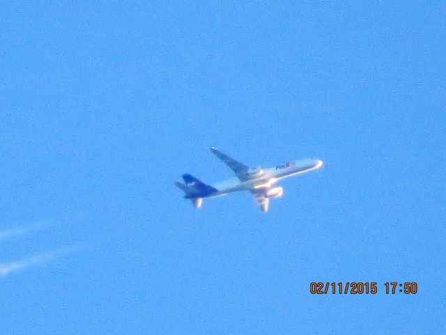 Boeing 757-200 (N921FD) - FedEx flight 522 from MEM to ICT over Southeastern Kansas at 34,000 feet.