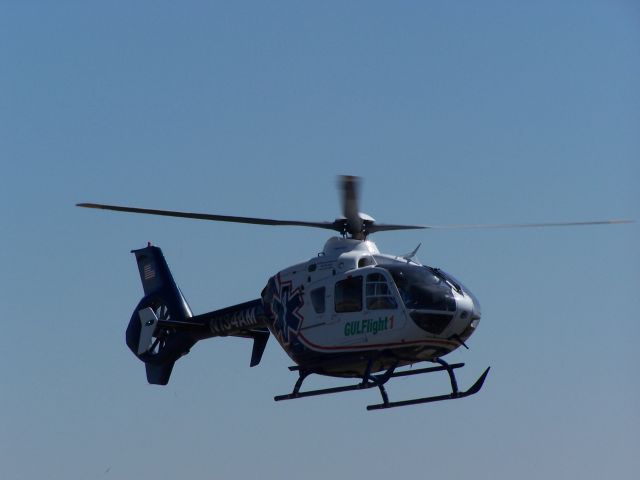 N134AM — - GulFlight1 Landing at an LZ set up for patient transport at the North Okaloosa Fire District Fire Station #82, at Bob Sikes Airport [KCEW] 3/12/08