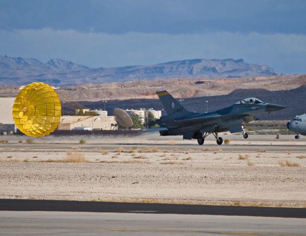 Lockheed F-16 Fighting Falcon (J647) - Royal Netherlands Air Force F-16MLU at Nellis AFB, NV