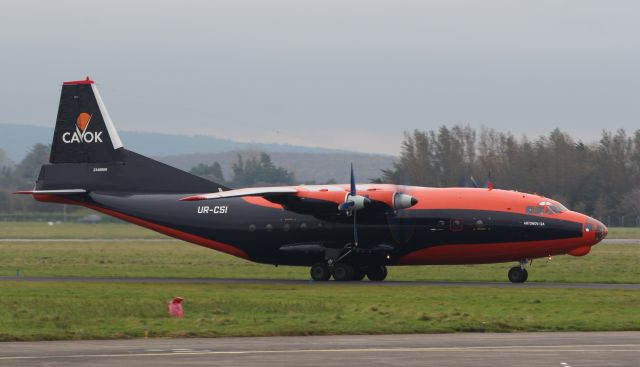 Antonov An-12 (UR-CSI) - cavok air an-12a ur-csi arriving in shannon 31/10/19.