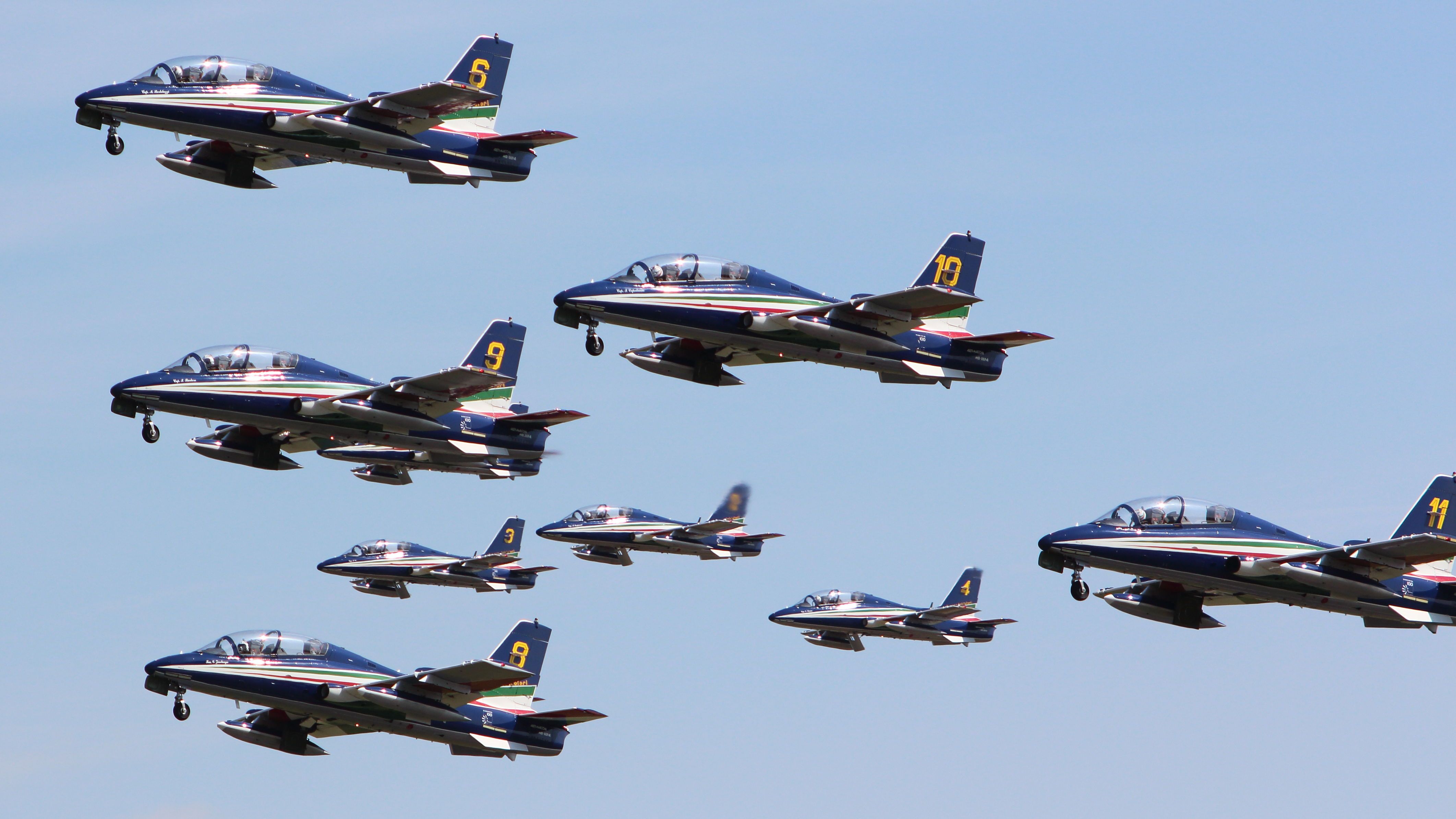 — — - The Frecce Tricolori at RIAT 2014