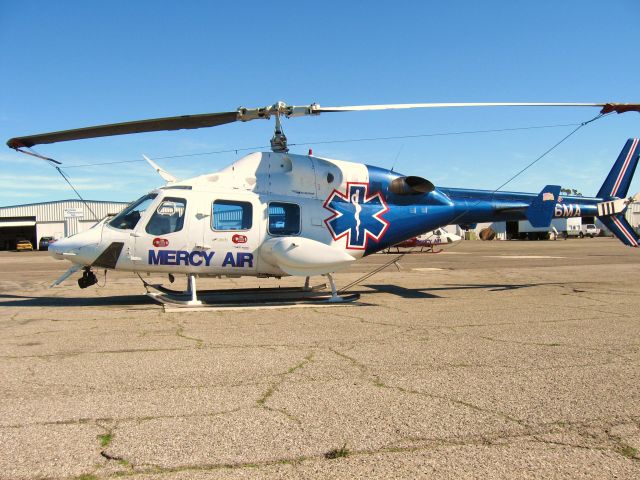 Bell 222 (N416MA) - At Rialto Muni