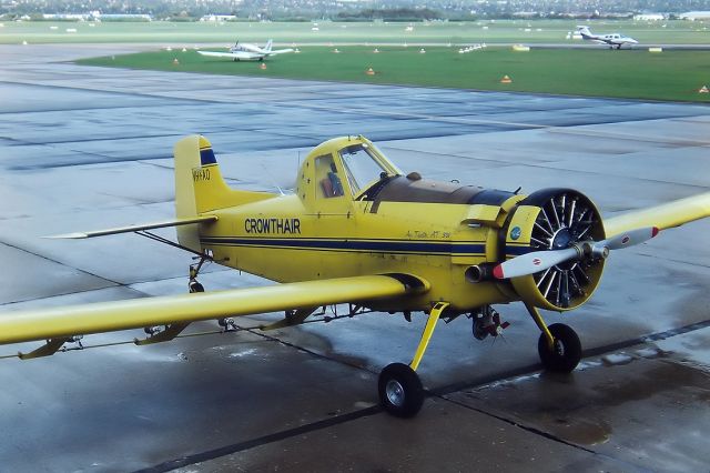 VH-FAQ — - CROWTHAIR - AIR TRACTOR AT-301 - REG : VH-FAQ (CN 0209) - PARAFIELD ADELAIDE SA. AUSTRALIA - YPPF (23/6/1987) 35MM SLIDE CONVERSION USING A LIGHTBOX AND A NIKON L810 DIGITAL CAMERA IN THE MACRO MODE.