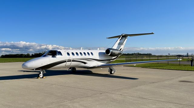 Cessna Citation CJ3 (N635CJ) - N635CJ, a 2021 Cessna 525B CitationJet CJ3+, that stopped by Valpo last October for customers who were considering ordering a CJ to look at. 10/23/21. 