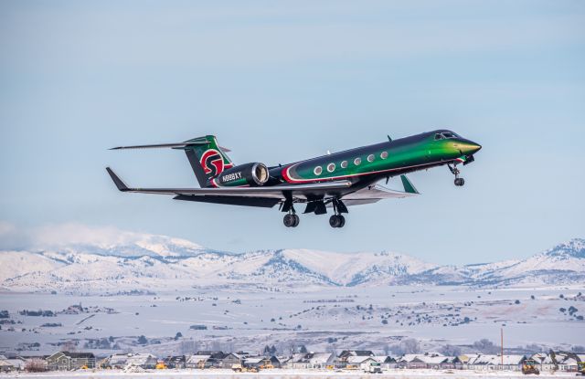 Gulfstream Aerospace Gulfstream V (N888XY) - Sexy Jet G-V departing BZN br /January 2023