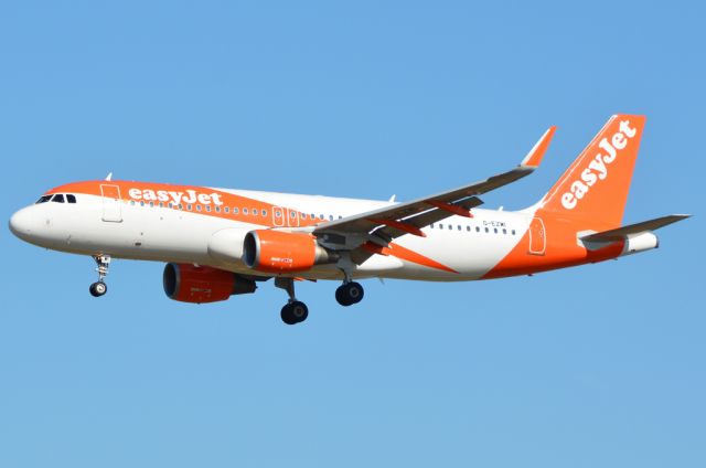 Airbus A320 (G-EZWI) - Kystvejen RWY22L