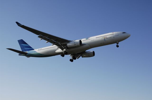 Airbus A330-200 (PK-GPL) - Final Approach to NRT Airport Runway 34L on 2011/12/31