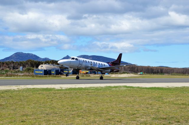 Fairchild Dornier SA-227DC Metro (VH-OYG) - Sharp Airlines Flt 812 departing RWY 32 at Flinders Island, Mar 2020