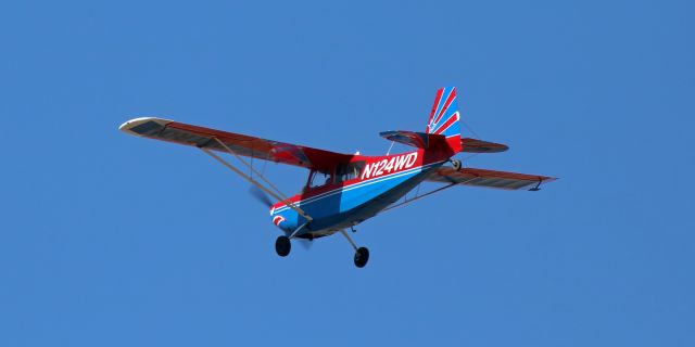 CHAMPION Sky-Trac (N124WD) - A Champion Citabria (N124WD) over Mesa Del Rey Airport (KKIC) in King City, CA.