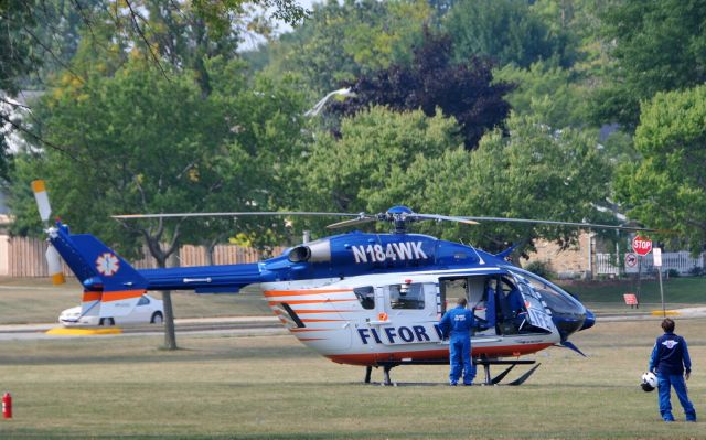 KAWASAKI EC-145 (N184WK) - Landed at Cudahy Park around 10:40 on 09132011 for joint training involving Cudahy, South Milwaukee and St. Francis.