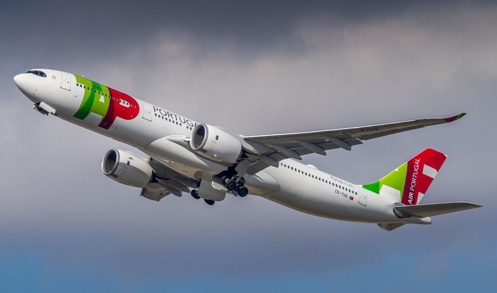 Airbus A330-900 (CS-TUQ) - This cargo only flight originated in Zaragoza, Spain. Here she departs from runway 23 at YYZ very light and heading back to Lisbon.