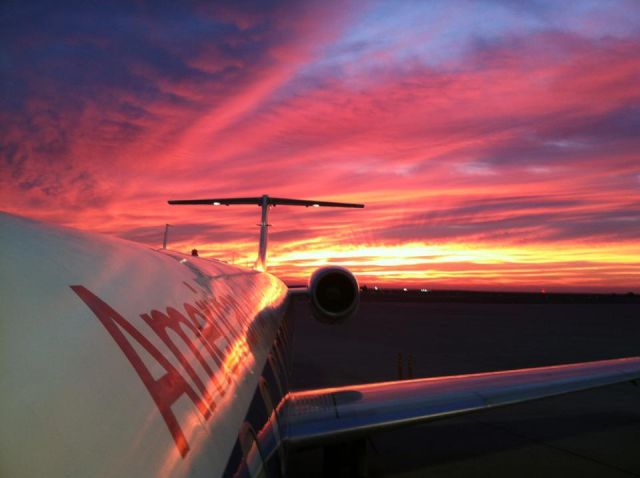 Embraer ERJ-145 — - Another beautiful sunset at Hector International in Fargo.