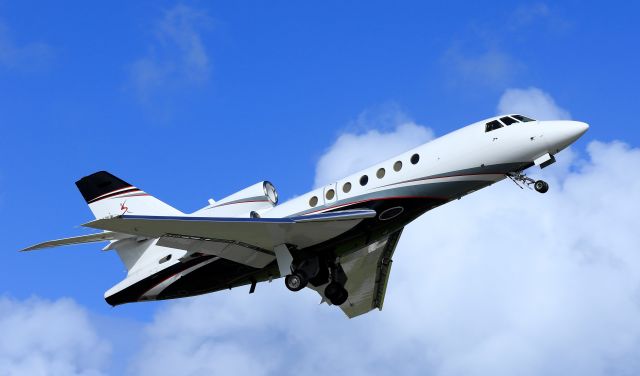 Dassault Falcon 50 (N217PT) - N217PT departing St Maarten