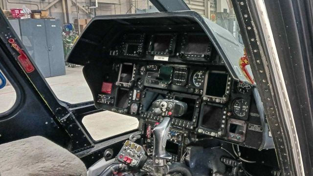 SABCA A-109 (N901EM) - Grabbed this shot with my phone during the Coffee with Controllers event in the Lifeflight of Maine Hangar.