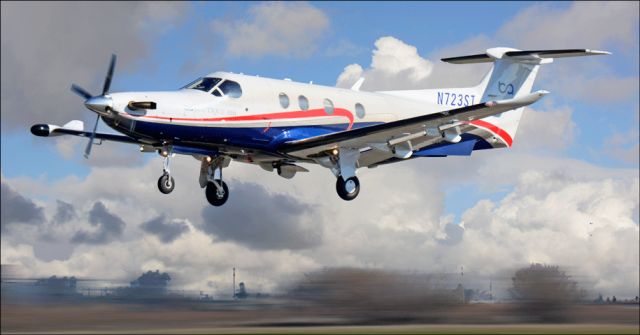 Pilatus PC-12 (N273ST) - On final at Merced Regional Airport (KMCE)