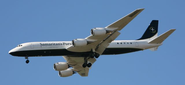 McDonnell Douglas DC-8-70 (N782SP) - Samaritan's Purse DC-8-7 on final to RWY17,  Nov 16,2018 