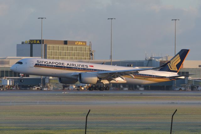 Airbus A350-900 (9V-SJA) - Adelaide, South Australia, May 13, 2020. Cargo only flight arriving on runway 23.