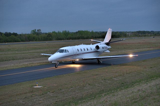 Cessna Citation V (N673QS) - Departures taxi runway 7 last day Masters 2018