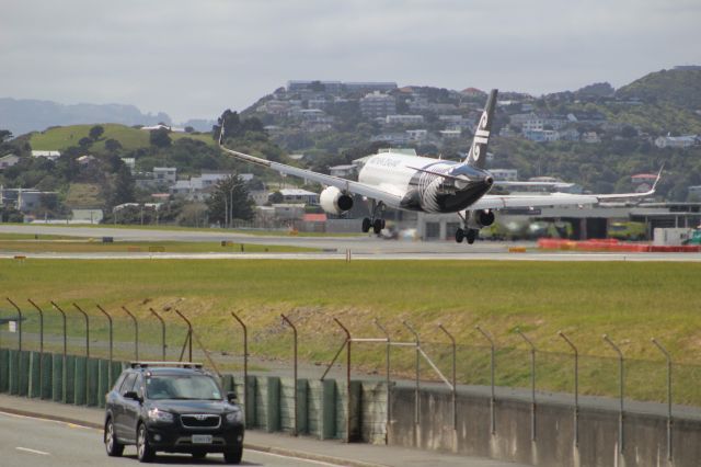 Airbus A320 (ZK-OXF) - A good bit of wind, but nothing much for pilots that frequent Windy Welly