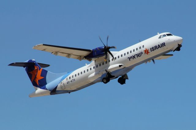 ATR ATR-72 (4X-ATH) - Seconds after T/O from runway 03, en-route to Eilat, Israel. Date:05/2016.