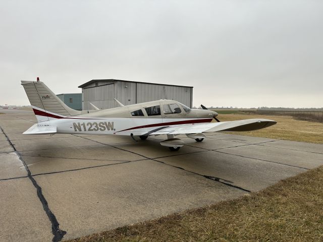 Piper Cherokee (N123SW) - Completed after new paint and interior Dec 2023