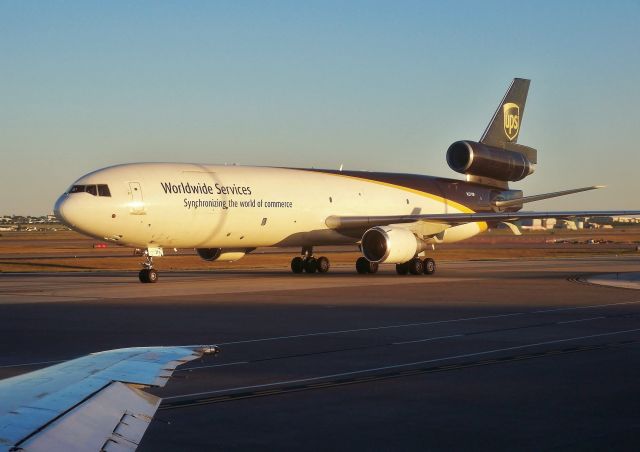 Boeing MD-11 (N271UP) - UPS MD-11F N271UP seen from AA MD-83 N76201 at DFW on Oct 30, 2014.