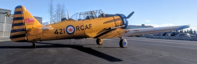 North American T-6 Texan (N421QB) - Fly in at Alaska Aviation Museum, Lake Hood, Anchorage, AK