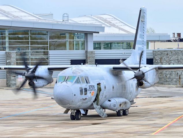 — — - Aircraft: Alenia HC-27J Spartanbr /Operator: US Coast Guardbr /Registration: 2705br /Delivered: June 6th, 2010 to US Air Forcebr /Photo Location: Niagara Falls Intl Airport (KIAG)br /Photo Date: May 15th, 2018br /Home Base: USCG Air Station Elizabeth City