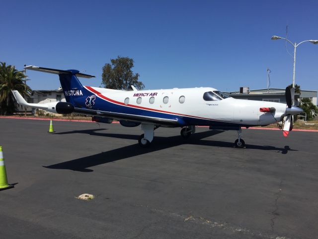 Pilatus PC-12 (N970NA) - Air Methods operating as "Mercy Air" for Rady Childrens Hospital of San Diego.