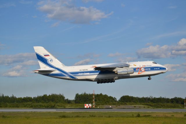 Antonov An-124 Ruslan (RA-82078) - An Antonov 124 departs Gander International after an overnight stay.