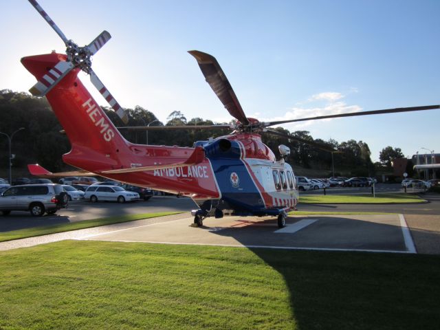 BELL-AGUSTA AB-139 (VH-YXK) - VH-YXK - HEMS5 - Albury Base Hospital Helipad, Albury NSW (06-12-17).