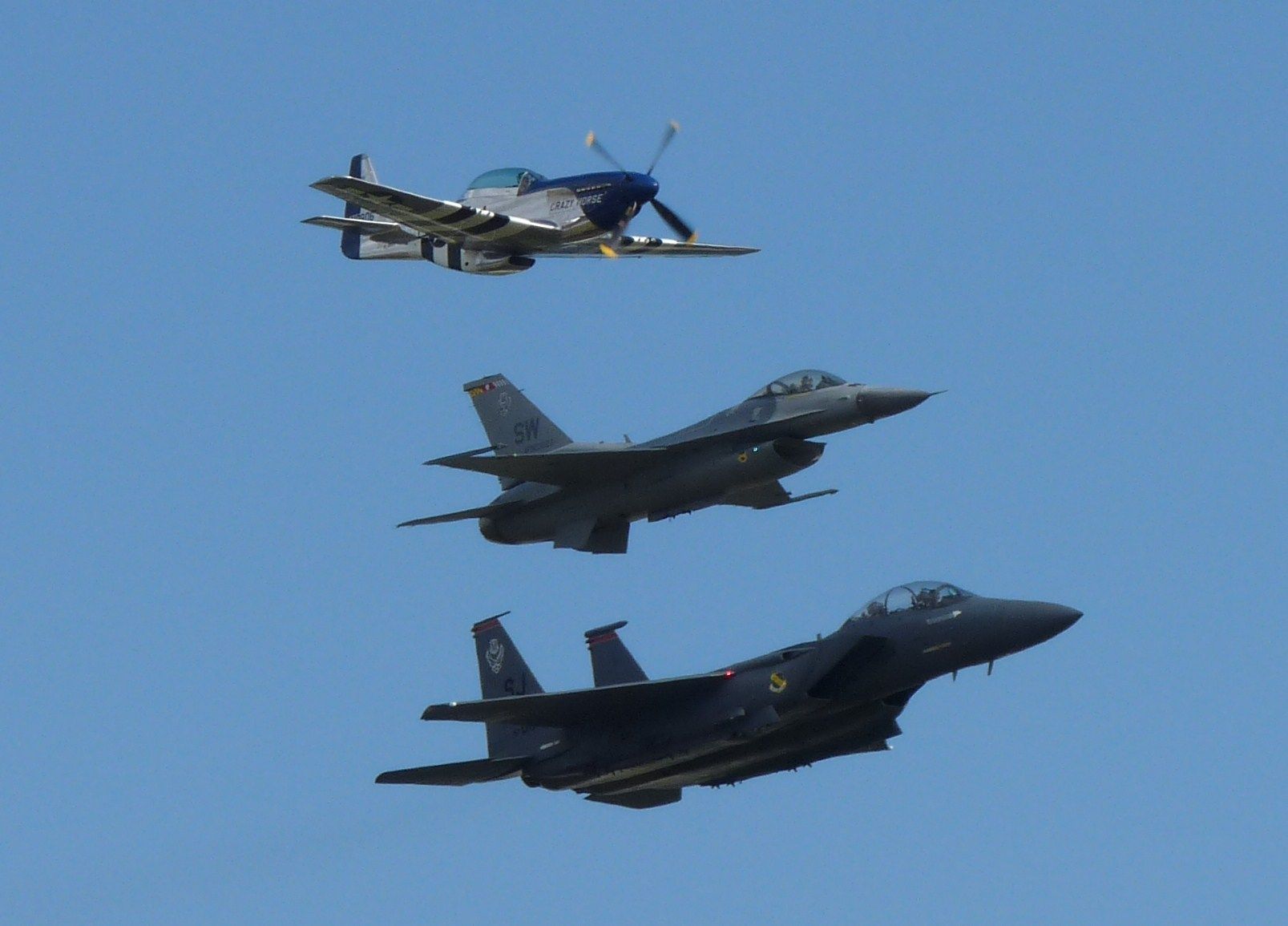 North American P-51 Mustang (41-3806) - Heritage Flight with F-15 & F-16