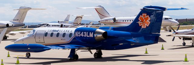 Learjet 35 (N543LM) - On the ramp at KAPA. 7/13/18