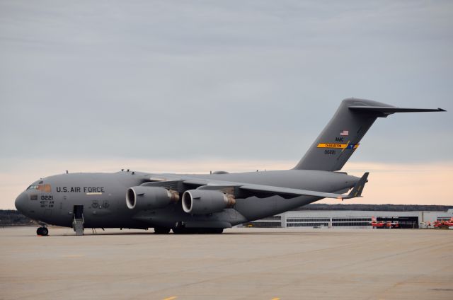 Boeing Globemaster III (1000221) - On stopover at Gander Airport for few hours to refuel while on a traing mission.