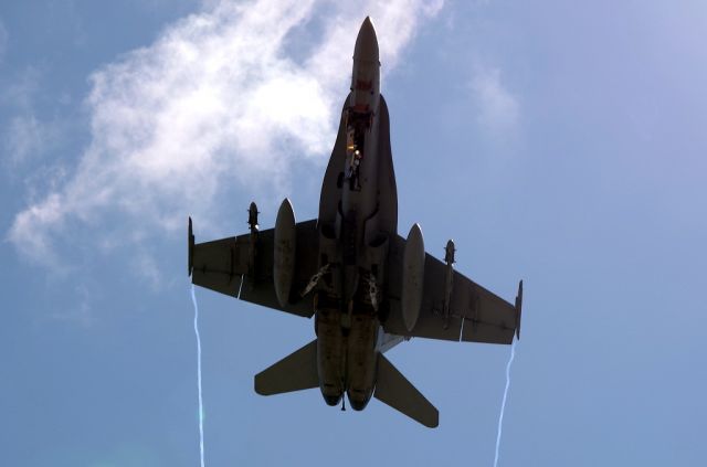 McDonnell Douglas FA-18 Hornet — - US Navy F-18D VMFAT-101 flying over me! It was loud AF! And if anyone can tell me what the Tail # that would be great!