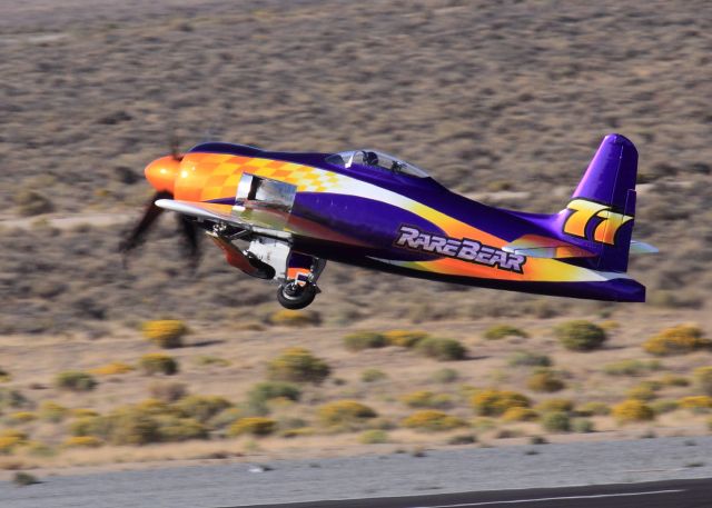 Grumman G-58 Bearcat (N777L) - Rare Bear wheels up Reno 2012