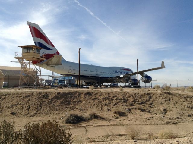 Boeing 747-400 (G-BNLU) - Resting place of a nice bird.