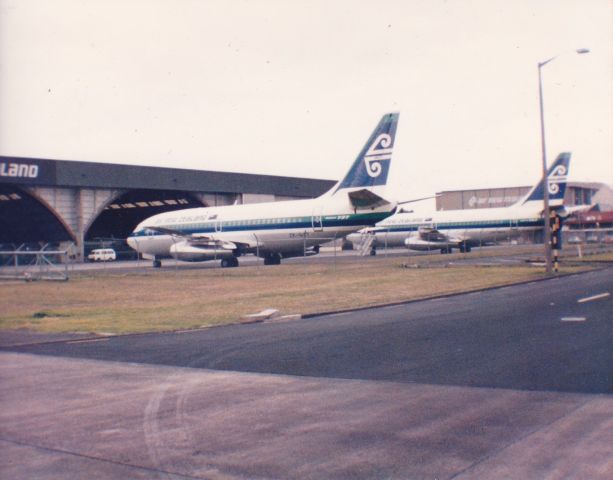 Boeing 737-200 (ZK-NAC) - Two air new zealand 737-219 awaiting assignments at there home base for Air New Zealand Which I was allowed to get up close and personal with these aircraft and shown over them. They served on New Zealand domestic routes as well as some Pacific Island routes when called upon for service.