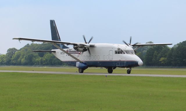 Short SD3-60 (N973AA) - An Alliance Air Charter Short SD3-60 taxiing toward the ramp at Anniston Regional Airport, AL - July 20, 2017.