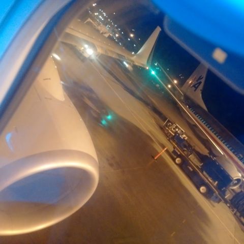 Boeing 737-800 — - Deicing the wings.