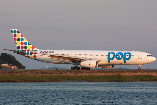 Airbus A330-300 (9H-POP) - Hi-Fly A333 in Fly Pop livery arriving to BOS operating for Aer Lingus on 8/11/22.