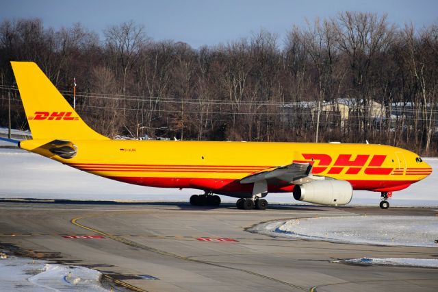 Airbus A330-200 (D-ALMA) - D-ALMA departing Runway 18L at Cincinnati for an 8 hour hop over to Brussels (BRU) as BCS955 for DHL Aviation