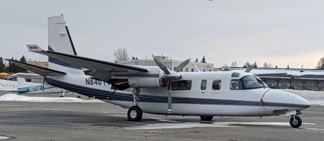 Rockwell Turbo Commander 690 (N840TW) - Parked at a Clearwater Air terminal at Merrill Field, Anchorage Alaska