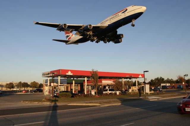 Boeing 747-400 (G-BNLY) - October 18, 2009 - arrived Toronto Pearson Int’l Airport 