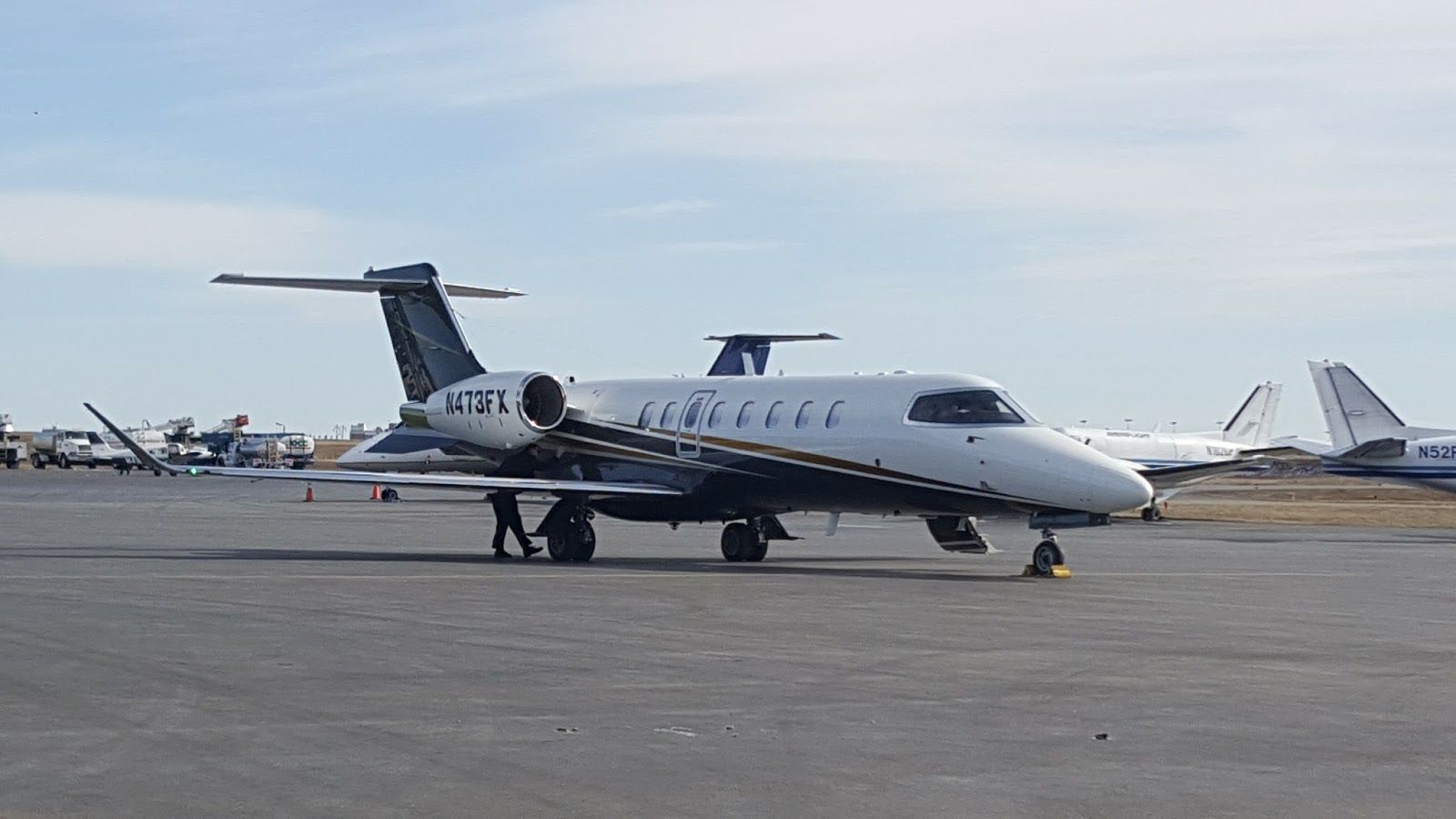 Bombardier Learjet 75 (N473FX) - At the PriorAir ramp, Sunday, March 5, 2017