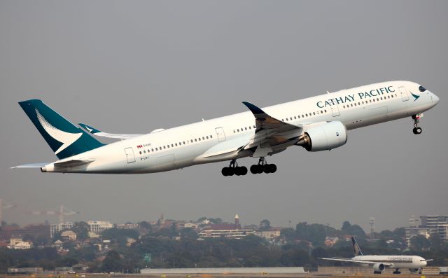 Airbus A350-900 (B-LRJ) - Climbing from Rwy 34L